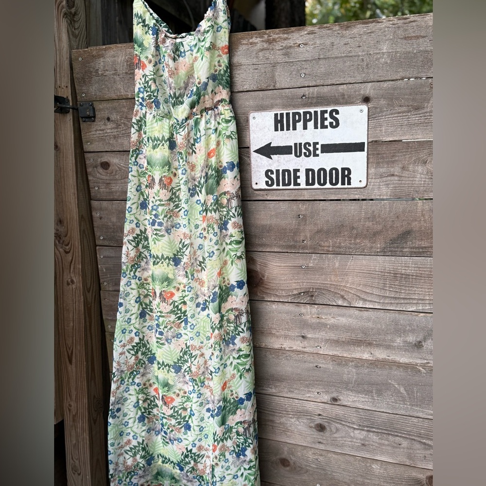 Bershka Floral Strapless Dress